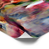 抽象芸術カラフル表現主義キャットアートプリント» ポスター (コーナー)