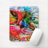 抽象芸術カラフル表現主義キャットアートプリント» マウスパッド (マウス)