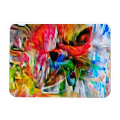 抽象芸術カラフル表現主義キャットアートプリント» マグネット (横)