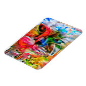 抽象芸術カラフル表現主義キャットアートプリント» マグネット (左側)