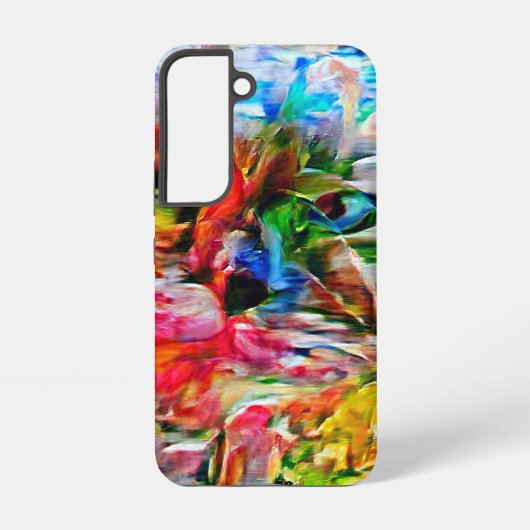 抽象芸術カラフル表現主義キャットアートプリント» SAMSUNG GALAXYケース (裏面)