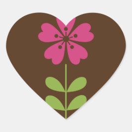 抽象芸術カラフル装飾フローラ ハートシール