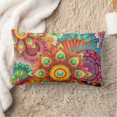 抽象芸術カラフル装飾枕デザイン ランバークッション (ブランケット)