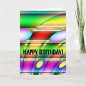 抽象芸術カラフル誕生日カード カード (正面)