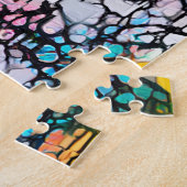 抽象芸術カラフル象 |チャレンジ懸命ジグ ジグソーパズル (側面)