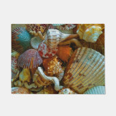 抽象芸術カラフル貝類 ドアマット (正面)