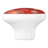 抽象芸術カラフル赤のフラクタル セラミックノブ (側面)