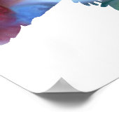 抽象芸術カラフル軸索シルエット ポスター (角)