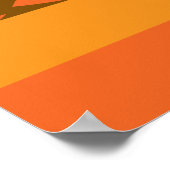 抽象芸術カラフル逆円パターン ポスター (角)