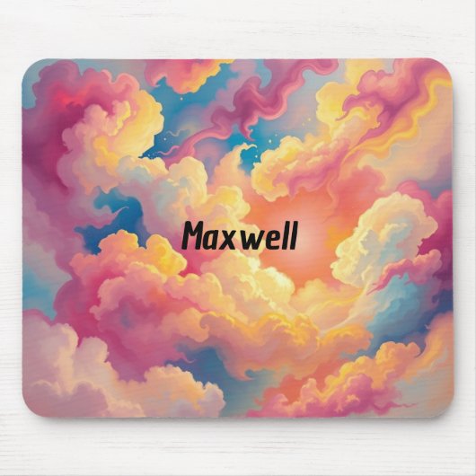 抽象芸術カラフル雲マウスパッド マウスパッド (正面)