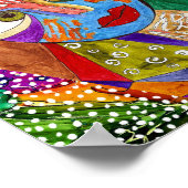 抽象芸術カラフル顔ポートレートポスター ポスター (角)