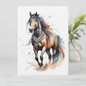 抽象芸術カラフル馬 カード (スタンド正面)