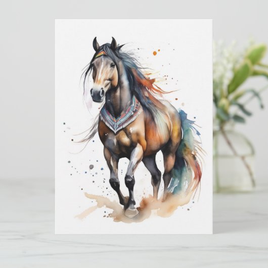 抽象芸術カラフル馬 カード (スタンド正面)