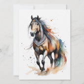 抽象芸術カラフル馬 カード (正面)