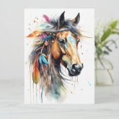 抽象芸術カラフル馬 カード (スタンド正面)