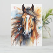 抽象芸術カラフル馬 カード (スタンド正面)