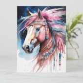 抽象芸術カラフル馬 カード (スタンド正面)