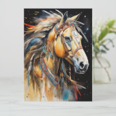 抽象芸術カラフル馬 カード (スタンド正面)