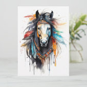 抽象芸術カラフル馬 カード (スタンド正面)