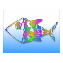 抽象芸術カラフル魚