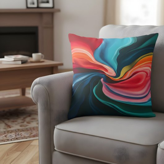 抽象芸術カラフル鮮やか クッション