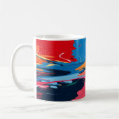 抽象芸術カラフル鮮やか コーヒーマグカップ (左)
