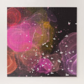 抽象芸術カラフル鳥類パターン ジグソーパズル (横)