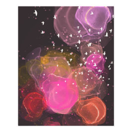 抽象芸術カラフル鳥類パターン フォトプリント