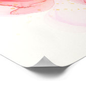 抽象芸術カラフル鳥類パターン ポスター (角)