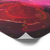 抽象芸術カラフル鳥類パターン ポスター (角)