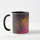 抽象芸術カラフル鳥類パターン マグカップ (左)