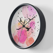 抽象芸術カラフル鳥類パターン 壁時計 (傾斜)
