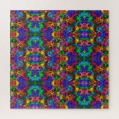 抽象芸術カラフル2連/半レンガ/ ジグソーパズル (横)