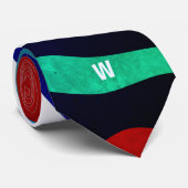 抽象芸術カラフル70年代カモフラージュモノグラムの ネクタイ (ロール)