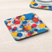 抽象芸術カラフル（ばちゃばちゃ）跳ねる コースター (左側)