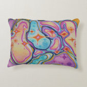 抽象芸術カラフル アクセントクッション (裏面)