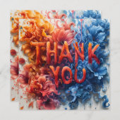 抽象芸術カラフル サンキューカード (正面/裏面)