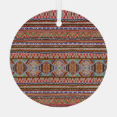 抽象芸術カラフル:シームレスなパターン背景。 ガラスオーナメント (裏面)