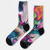 抽象芸術カラフル ソックス (左)
