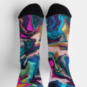 抽象芸術カラフル ソックス (上部)