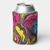 抽象芸術カラフル/プッシュ/ 缶クーラー (缶裏面)