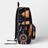 抽象芸術カラフル プリントバックパック (左)