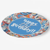 抽象芸術カラフル ペーパープレート (アングル)