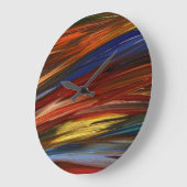 抽象芸術カラフル ラージ壁時計 (傾斜)