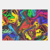 抽象芸術カラフル/押し込み/フィルタ ラッピングペーパーシート (正面)