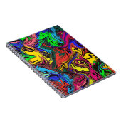 抽象芸術カラフル/押し/スパイラル ノートブック (右側)