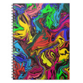 抽象芸術カラフル/押し/スパイラル ノートブック (正面)