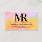 抽象芸術カラフルDJミュージックプロデューサー 名刺 (裏面)