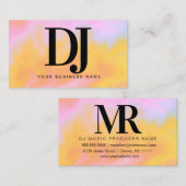 抽象芸術カラフルDJミュージックプロデューサー 名刺 (正面/裏面)