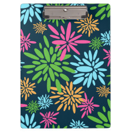 抽象芸術カラフルFireworksの花のクリップボード クリップボード